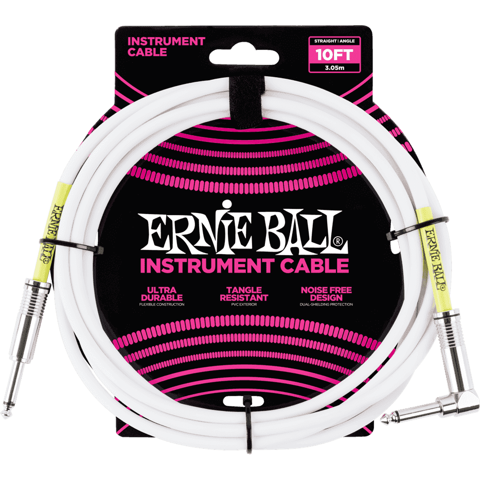 Ernie Ball 6049 Instrumentkabel Wit 3 Meter