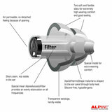 Alpine ALP-PP/PRO PartyPlug Pro Earplugs Transparent