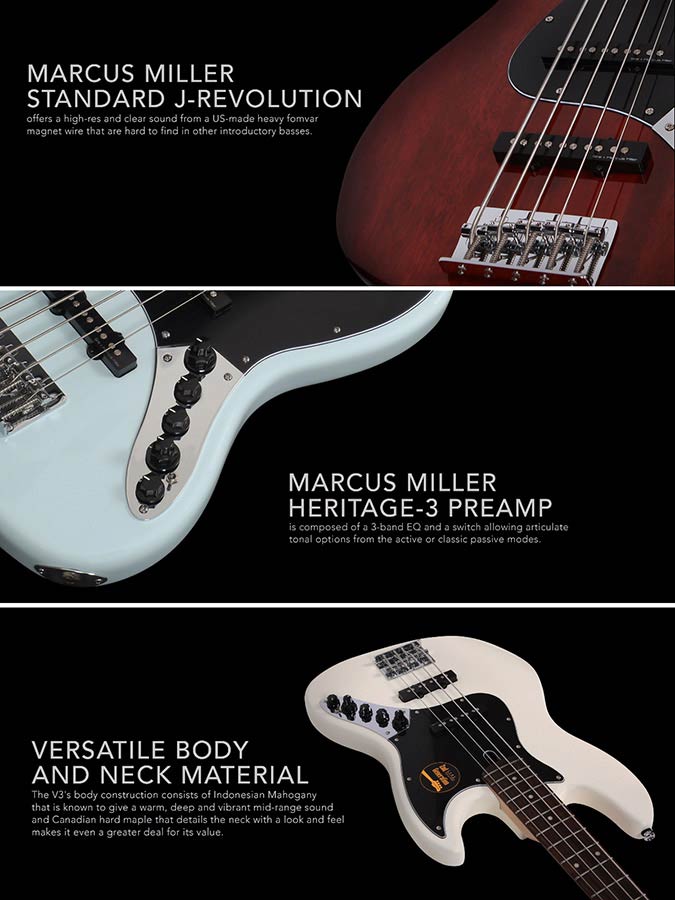 Sire Marcus Miller V3-5 Mahogany White