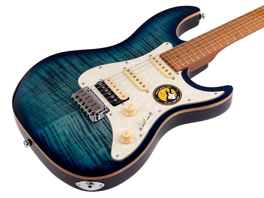 Sire Larry Carlton S7 Flamed Maple Transparent Blue