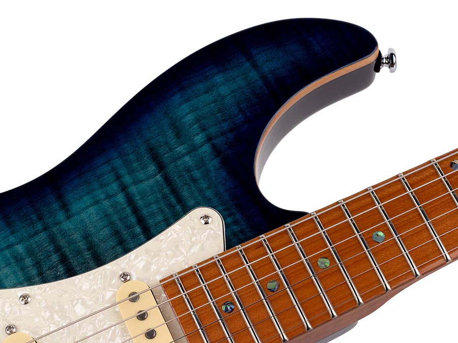 Sire Larry Carlton S7 Flamed Maple Transparent Blue