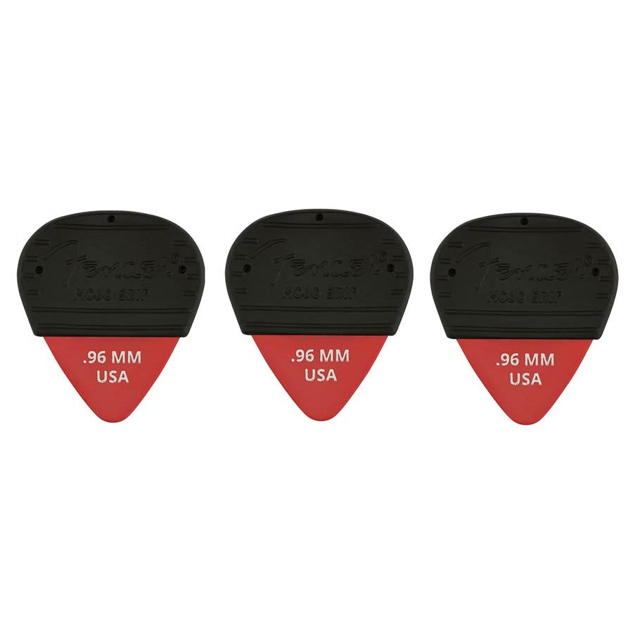 Fender MOJOGRIP PICKS 351 Shape Plectrums .96mm 3-Pack Rood