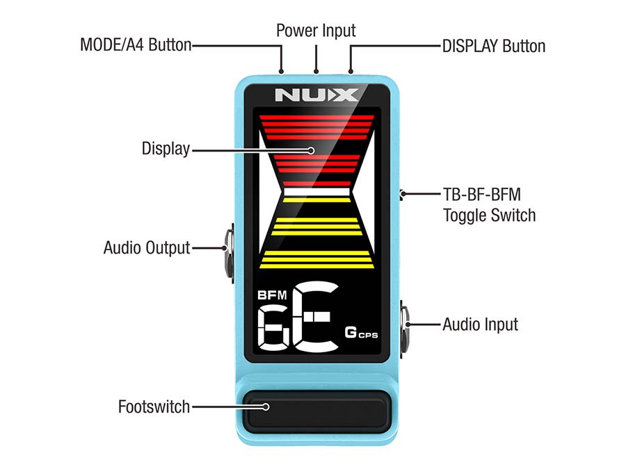 Nux NTU-3 Blauw 3MK2BU Flow Tune