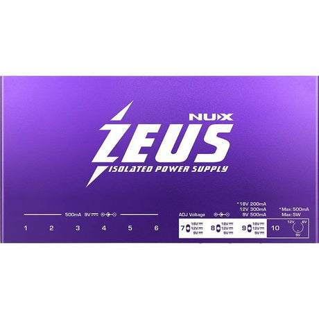 Nux Zeus Power Supply Multivoeding voor Pedalboard