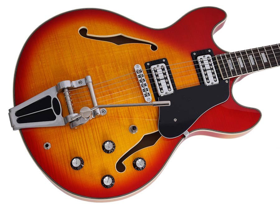 Sire Larry Carlton H7T Tremelo Cherry Sunburst Elektrische Gitaar