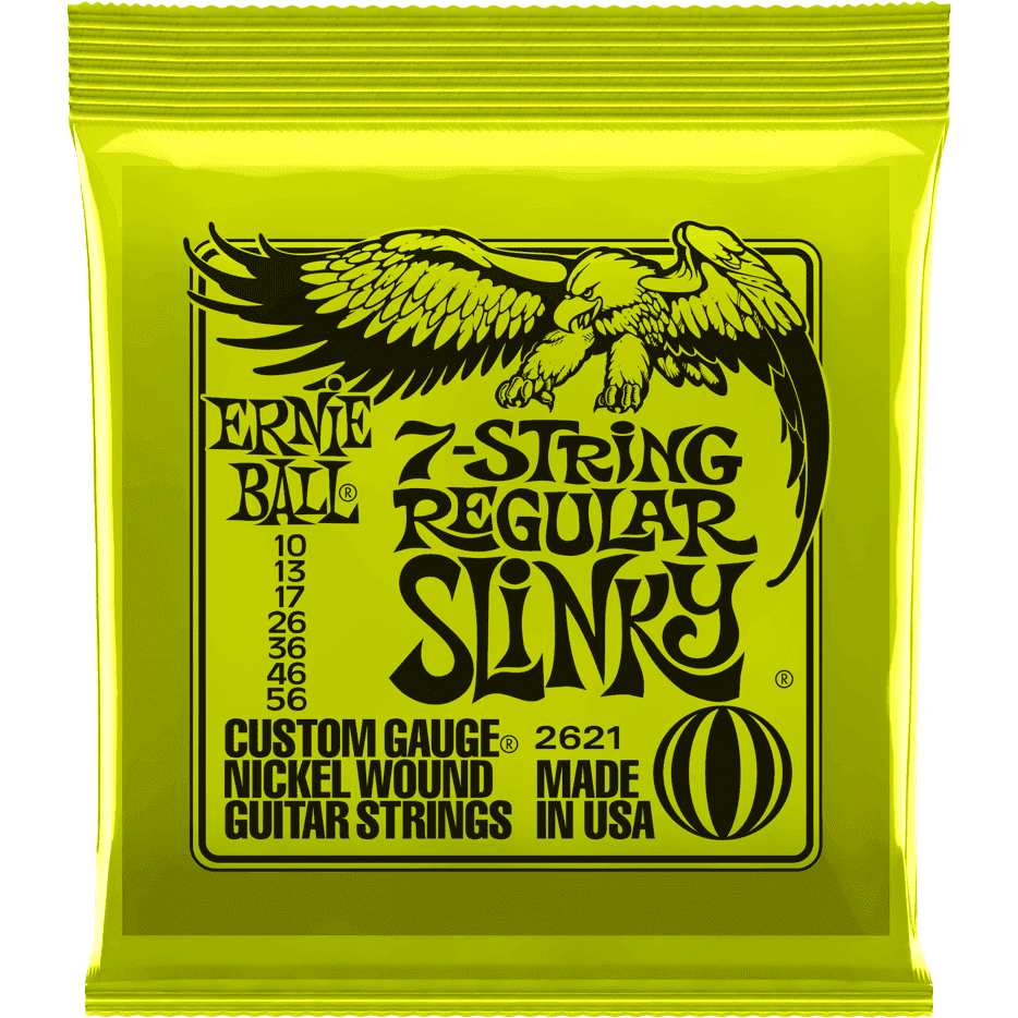 Ernie Ball 2621 7 String Regular Slinky 0.10 Round music