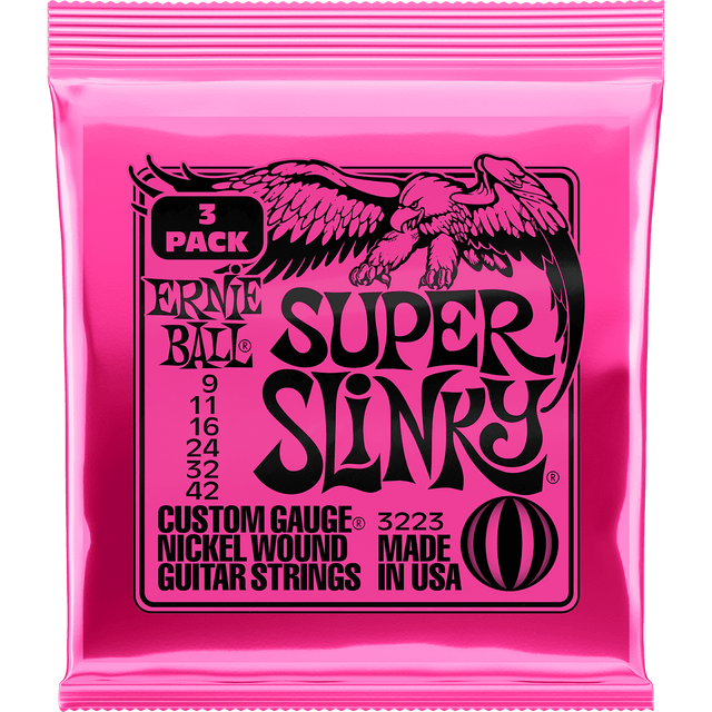 Ernie Ball 3223 Super Slinky Nickel Wound 3 Pack 009 - 042