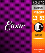 Elixir 11182 Acoustic 80/20 Bronze Nanoweb Light 13-56