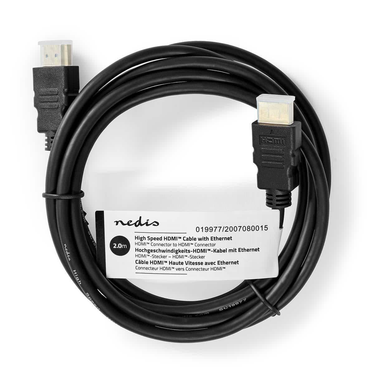Nedis High Speed HDMI Kabel met Ethernet 2 Meter