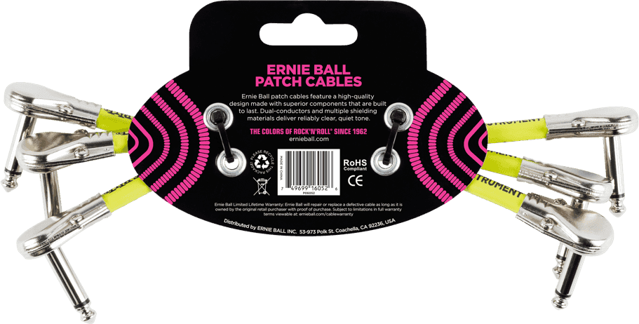 Ernie Ball 6052 Patchkabel Weiß Set 15 cm