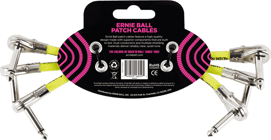 Ernie Ball 6059 Patch Cable Black Set 15 cm