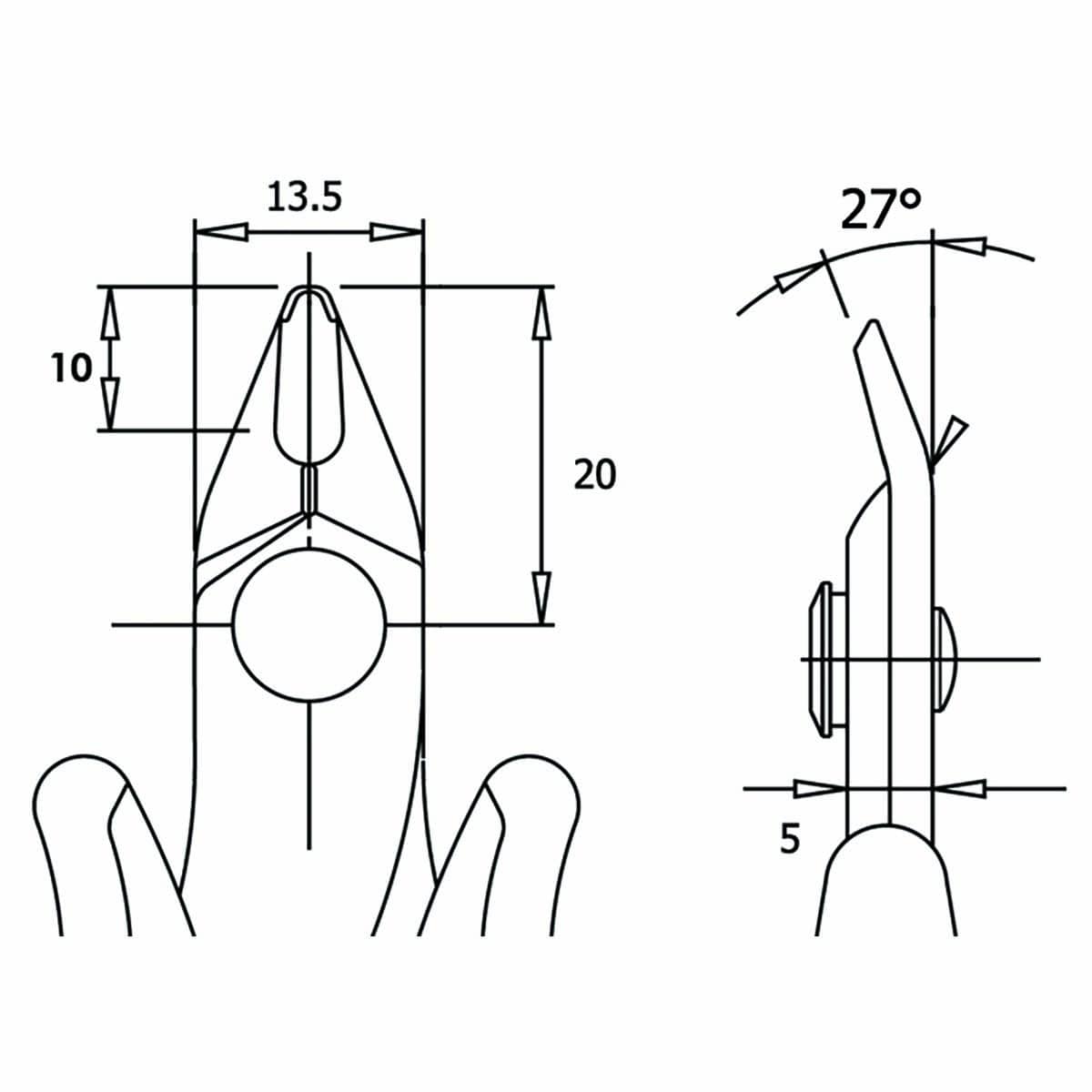 Side cutter 128 mm