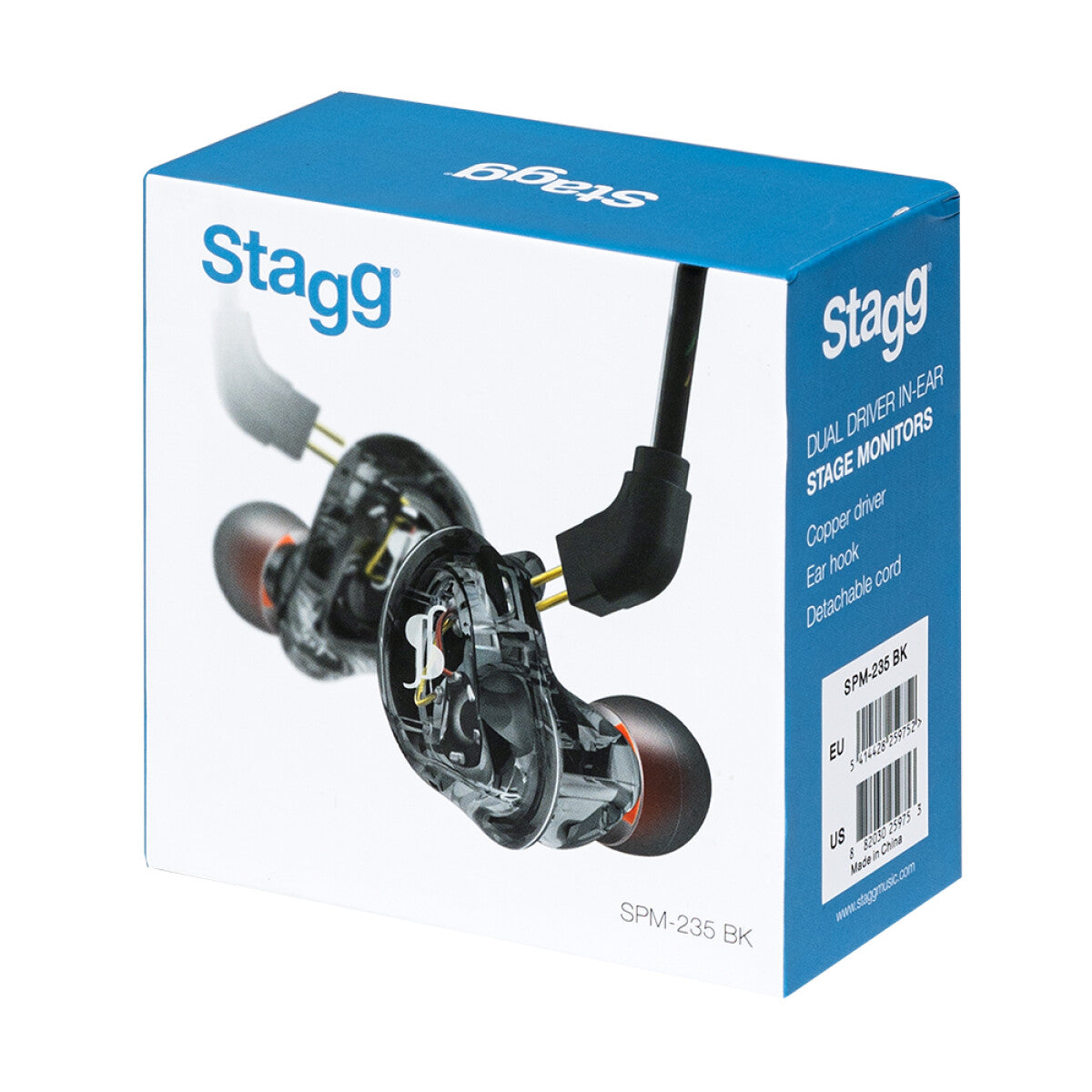 Stagg SPM-235 Black In-Ears voor Live en Studio