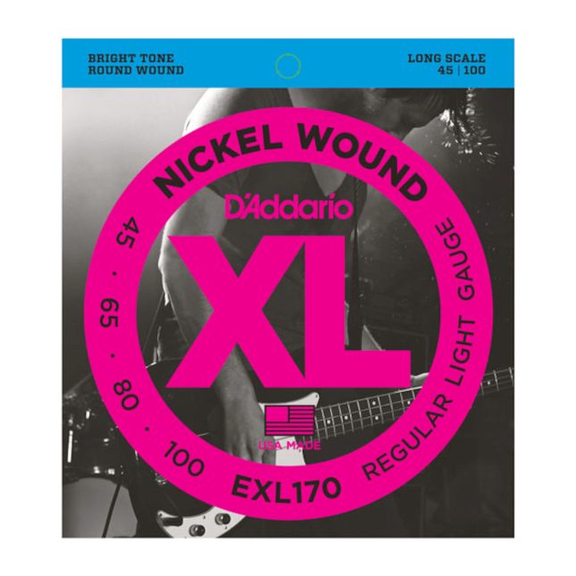 DAddario EXL170 Nickel-Wound-Bass, leicht, 45-100, lange Mensur