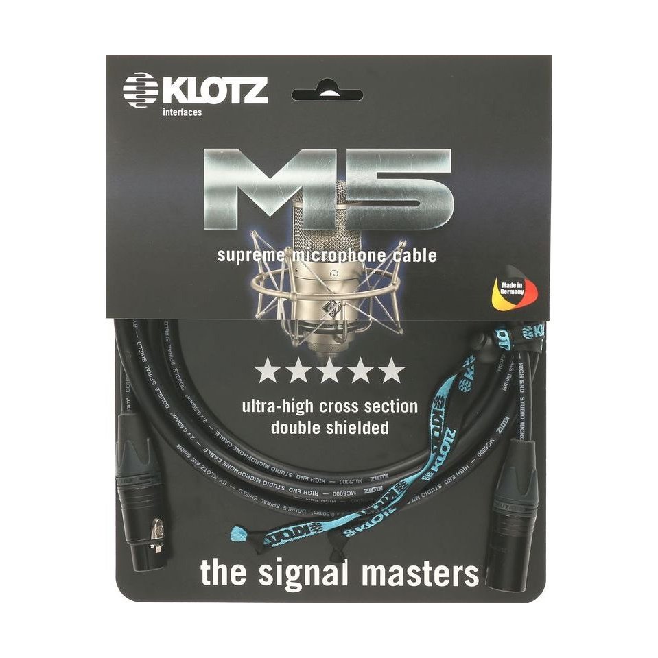 Klotz M5FM10 Pro Artist XLR Cable Jack 10 Meters