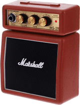 Marshall MS-2R miniature battery guitar amplifier red