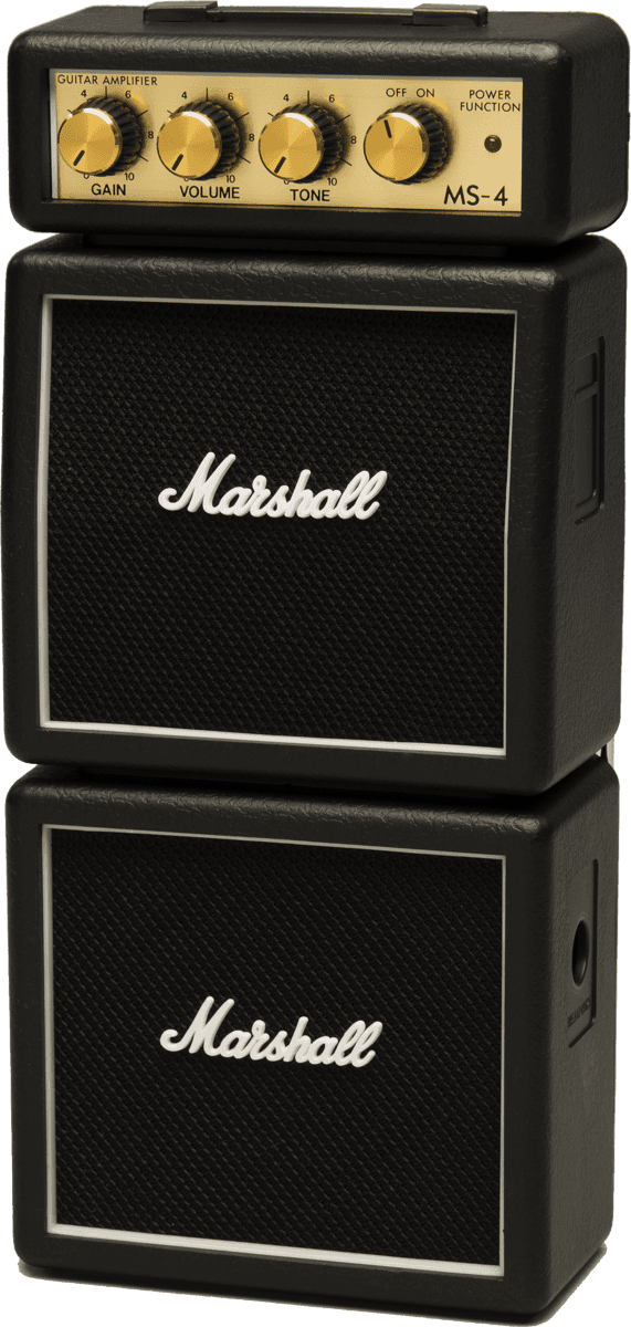 Marshall MS 4 miniature battery guitar amplifier full stack