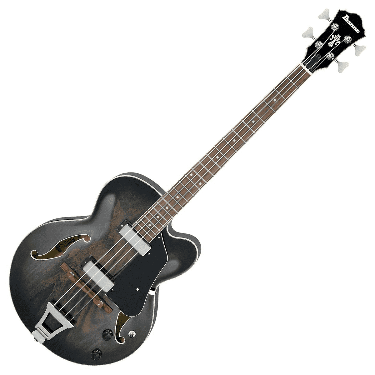 Halbakustische Bassgitarre Ibanez AFB 200 TKS Artcore Transparent Black Sunburst